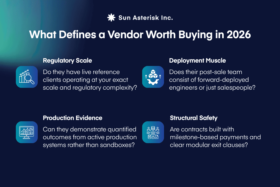 What defines a vendor worth buying in 2026
